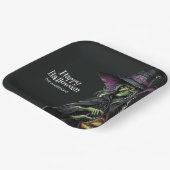 怖い魔女をテーマにしたハロウィーン ペーパープレート (傾斜あり)