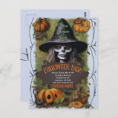 怖い魔女ハロウィンバッシュ衣装パーティー ポストカード (正面/裏面)