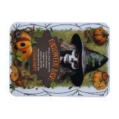 怖い魔女ハロウィンバッシュ衣装パーティー マグネット (横)