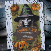 怖い魔女ハロウィンバッシュ衣装パーティー 招待状