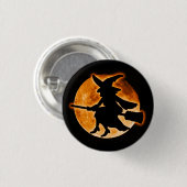 怖い魔女ボタン 缶バッジ (正面&裏面)