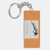 怖い魔女乗馬ほうきサンダー_コーブハロウィーン キーホルダー (正面左)