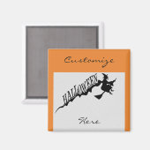 怖い魔女乗馬ほうきサンダー_コーブハロウィーン マグネット (正面/裏面)