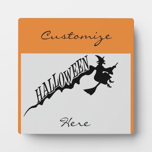 怖い魔女乗馬箒ハロウィンサンダー_コーブ フォトプラーク (正面)