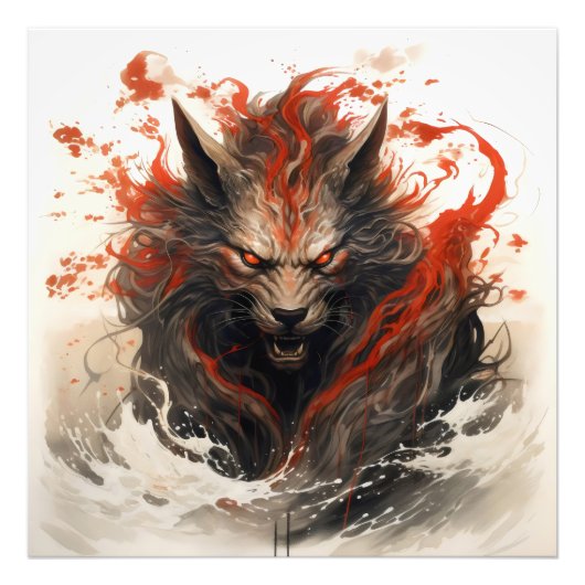 怖い魔法の獣 フォトプリント            (正面)