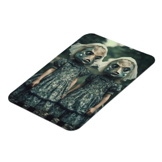 怖い魚の双子ホラー映画ファン マグネット (左側)