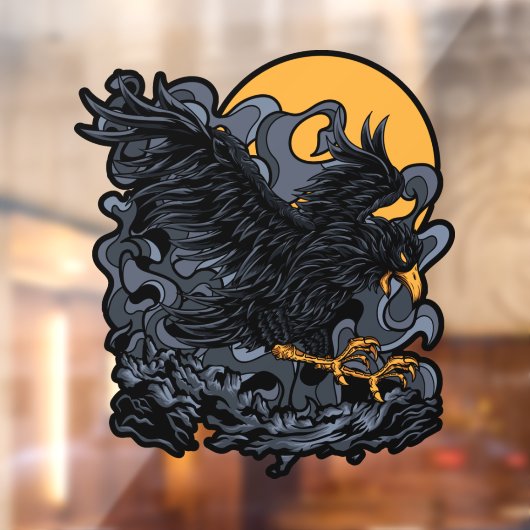 怖い黒いクロウムーン ウィンドウサイン (シート2)