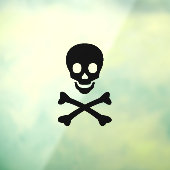 怖い黒いスカルスケルトン不気味なハロウィーン ウィンドウサイン (シート3)