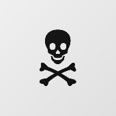 怖い黒いスカルスケルトン不気味なハロウィーン ウィンドウサイン (シート)