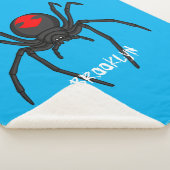 怖い黒い未亡人スパイダーアニメイラストレーション シェルパブランケット (3/4)