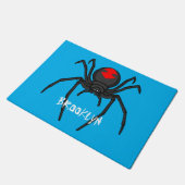 怖い黒い未亡人スパイダーアニメイラストレーション ドアマット (アングル)