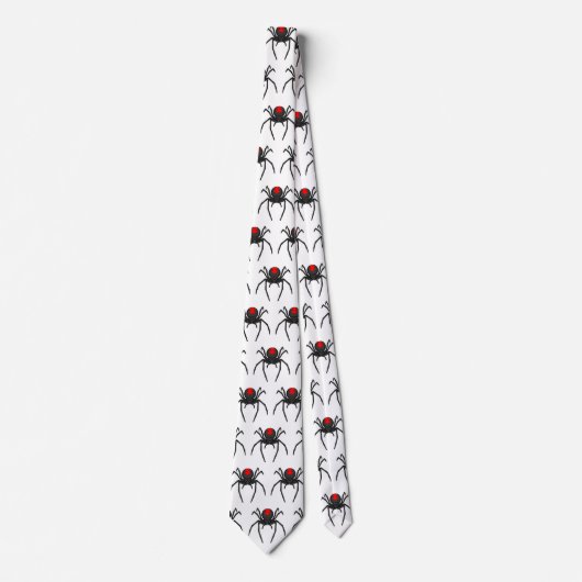 怖い黒い未亡人スパイダーアニメイラストレーション ネクタイ (正面)