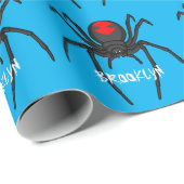 怖い黒い未亡人スパイダーアニメイラストレーション ラッピングペーパー (ロールコーナー)