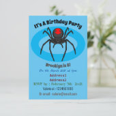 怖い黒い未亡人スパイダーアニメイラストレーション 招待状 (スタンド正面)