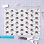 怖い黒い未亡人スパイダーアニメイラストレーション 薄葉紙 (クラフト)