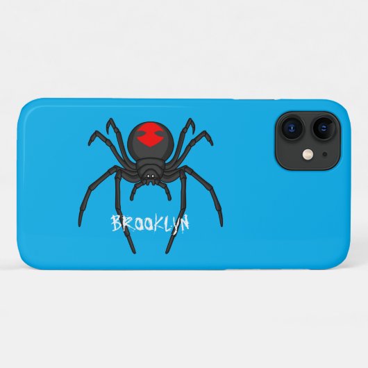 怖い黒い未亡人スパイダーアニメイラストレーション Case-Mate iPhoneケース (裏面(横))