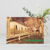 怖い黒とオレンジキャビンウッズハローウィンパーティ 招待状 (スタンド正面)