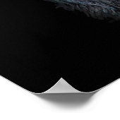 怖い黒ギボンモンキー悪意のある牙の歯 ポスター (角)