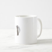 怖い黒グレートダーンドッグウィッチハットハロウィーン コーヒーマグカップ (正面右)