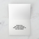 怖い黒猫とスカルハロウィンハッピーバースデー カード (内部)