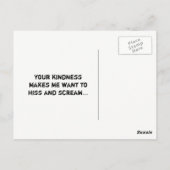 怖い黒猫とスカルハロウィーンありがとう ポストカード (裏面)