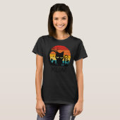 怖い黒猫ニャー子猫レトロヴィンテージkid tシャツ (正面フル)