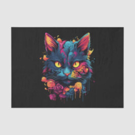 怖い黒猫ハロウィーンデコパージュ 薄葉紙