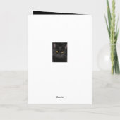 怖い黒猫誕生日13日カード カード (裏面)