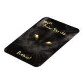 怖い黒猫誕生日13日 マグネット (左側)