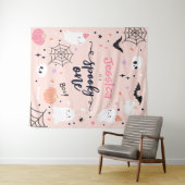 怖い1才のハロウィンゴースト誕生日バナー タペストリー (インサイチュ(横))