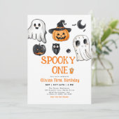 怖い1歳 ハロウィン 誕生日 招待状 (スタンド正面)