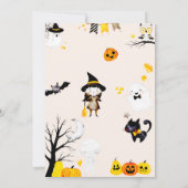 怖い1歳 ハロウィン 誕生日 招待状 (裏面)