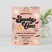 怖い1 ハロウィン 初めての1歳の誕生日パーティー 招待状 (スタンド正面)