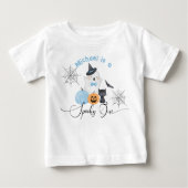 怖い1 ハロウィン 誕生日 青 ブー ベビーTシャツ (正面)