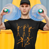 怖い5おもしろい踊り骨格ハッピーハローウィン Tシャツ