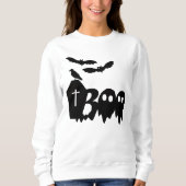 怖い&クロウ不気味こうもり、棺ハロウィーンの衣装 スウェットシャツ (正面)