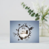 怖い スプーキー ハロウィン ポストカード (スタンド正面)