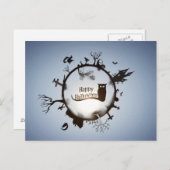 怖い スプーキー ハロウィン ポストカード (正面/裏面)