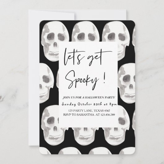 怖い ハロウィンパーティー | 招待状 (正面)