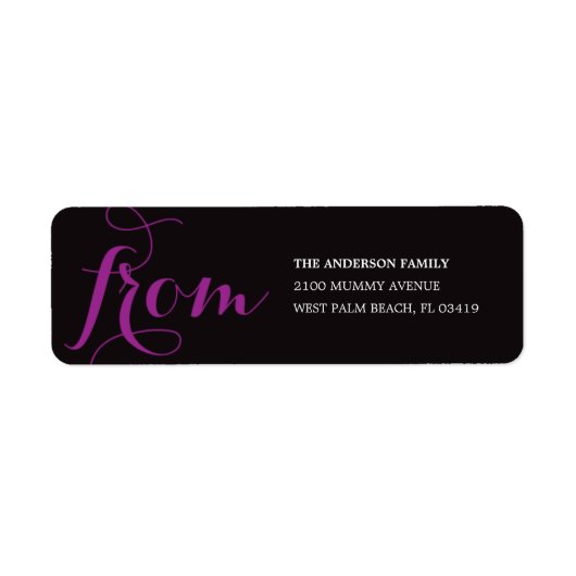 怖い |ハロウィーン差出人住所ラベル ラベル (正面)