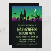 怖い 気持ち悪い お化け屋敷 ハロウィン 衣装パーティー 招待状 (正面/裏面)