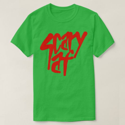 怖いAfレッド文字 Tシャツ (デザイン正面)