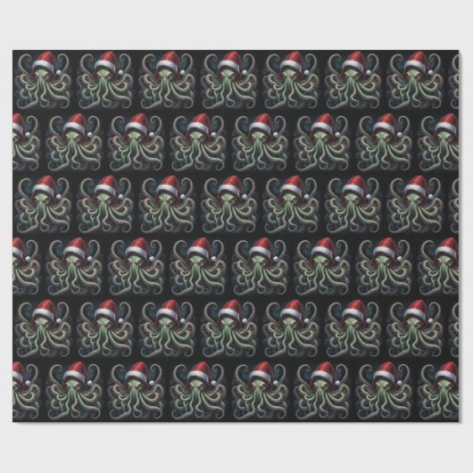 怖いCtulhuホラークリスマス ラッピングペーパー (フラット)