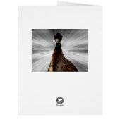 怖いEmuの視線を落とす、ジャンボ誕生日カード (裏面)