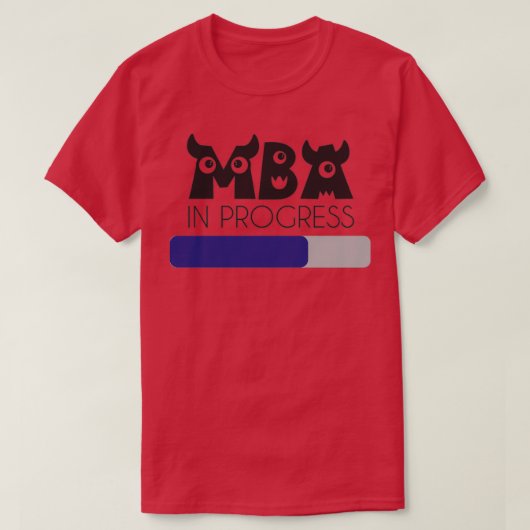 怖いMBA進行中の進行バー Tシャツ (デザイン正面)