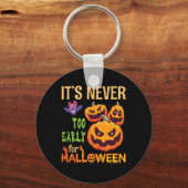 怖いTカボチャHalloweeの場合は決して早すぎる キーホルダー (正面)