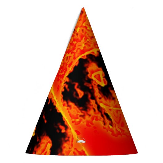 怖おもしろいいオレンジの炎ハロウィーンカボチャ パーティーハット (左)