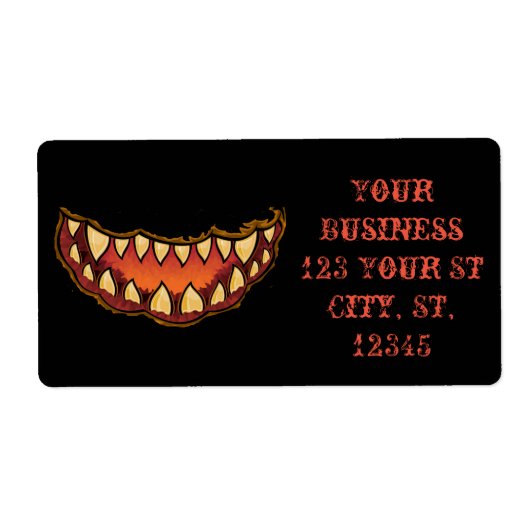 怖おもしろいいジャックランタンThunder_Cove ラベル (正面)