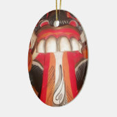 怖おもしろい舌ア風変わりジアのハロウィーン驚くべき セラミックオーナメント (左)