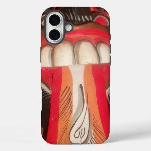 怖おもしろい舌ア風変わりジアのハロウィーン驚くべき iPhone 16 PLUSケース
